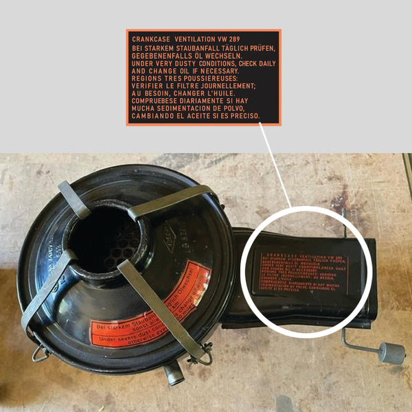 65-67 Ghia Air cleaner Decal