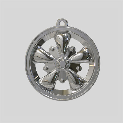 Wide Five Spoke Keychain