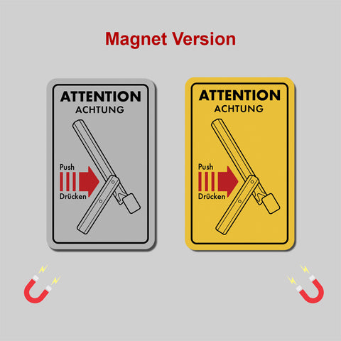 Magnet - Hood Attention Label