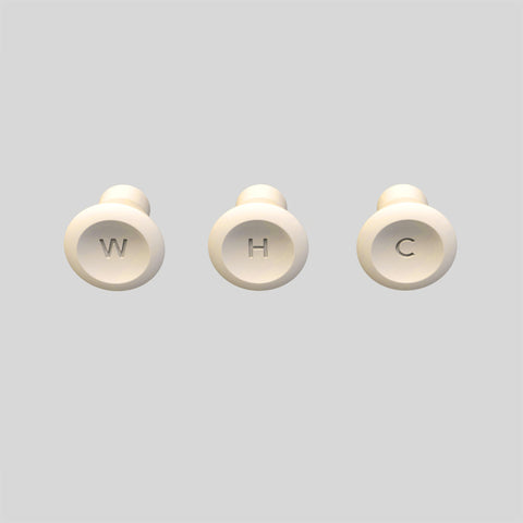 Dish Letter Icon Knobs