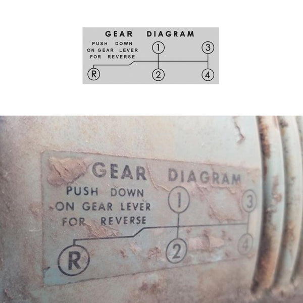 Gear Diagram Decal - "Narrow"