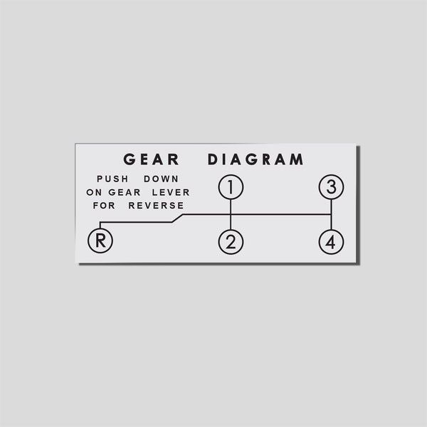 Gear Shift Diagram - Narrow type